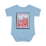 Columbia Castle Stamp Baby Onesie