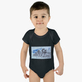 Bicycle Stamp Baby Onesie