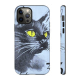 Black Cat Tough Phone Case