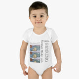 Banking 1950 Postage Stamp - Infant Baby Rib Bodysuit 0M - 24Mo