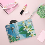 Japan Coastline Stamp Clutch Bag