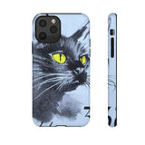 Black Cat Tough Phone Case