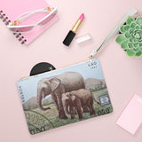 Elephant Stamp Clutch Bag