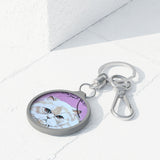 White Persian Cat Keyring