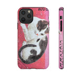 Black and White Cat Tough Phone Case