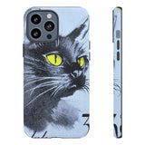 Black Cat Tough Phone Case