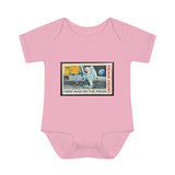 Man on the Moon Stamp Baby Onesie
