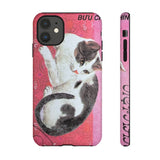 Black and White Cat Tough Phone Case