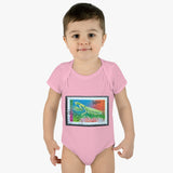Praying Mantis Stamp Baby Onesie
