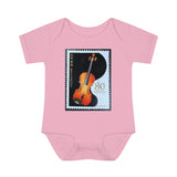 Violin Stamp Baby Onesie