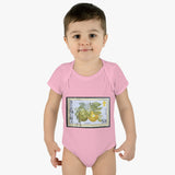 Lemon Citrus Stamp Baby Onesie