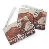 Camel Stamp Clutch Bag