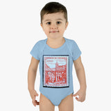 Columbia Castle Stamp Baby Onesie