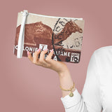 Camel Stamp Clutch Bag