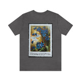 Blue Flowers Stamp T-Shirt