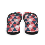 Geo Triangle Print Flip Flops