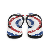 Tie Dye America Print Flip Flops