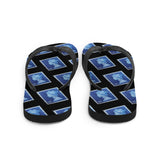 Queen Blue Stamp Flip Flops