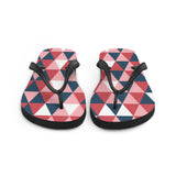 Geo Triangle Print Flip Flops