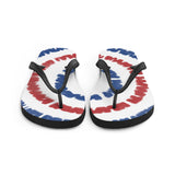 Tie Dye America Print Flip Flops