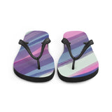Purple Watercolor Print Flip Flops