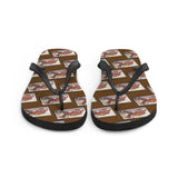 Camel Stamp Flip Flops