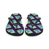 Japan Coastline Stamp Flip Flops