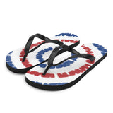Tie Dye America Print Flip Flops