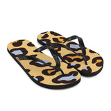 Leopard Print Flip Flops