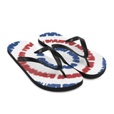 Tie Dye America Print Flip Flops