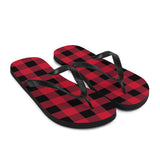 Buffalo Plaid Print Flip Flops