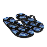 Queen Blue Stamp Flip Flops
