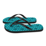 Leaf & Dot Print Flip Flops