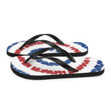 Tie Dye America Print Flip Flops
