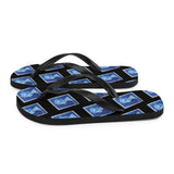 Queen Blue Stamp Flip Flops