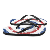 Tie Dye America Print Flip Flops