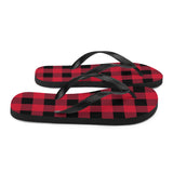 Buffalo Plaid Print Flip Flops
