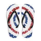 Tie Dye America Print Flip Flops