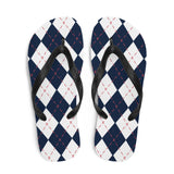 Argyle Sweater Print Flip Flops