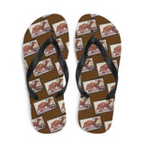 Camel Stamp Flip Flops