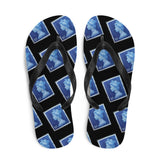 Queen Blue Stamp Flip Flops