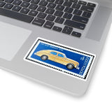 Yellow Car Stamp Sticker