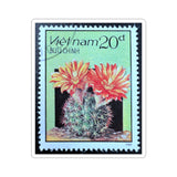 Prickly Blooming Cactus Stamp Sticker