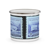 U.S. Supreme Court 1950 USA Vintage Postage Stamp Enamel Camping Mug