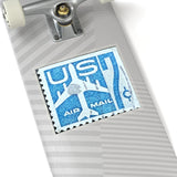 Blue Air Mail Stamp Sticker