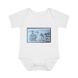 Fisherman Stamp Baby Onesie