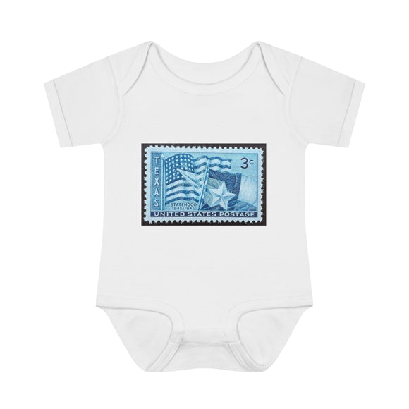 Texas State Stamp Baby Onesie