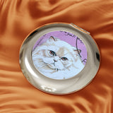 White Persian Cat Compact Travel Mirror