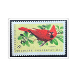 Cardinal Stamp Sticker