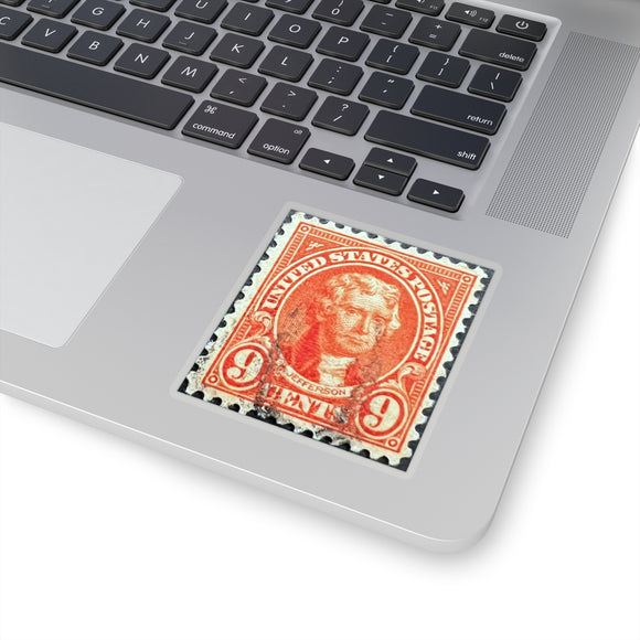 Jefferson Orange Stamp Sticker